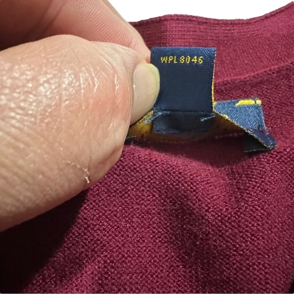 Club Room Estate Merino Wool Men Red White Argyle Sleeveless Sweater Vest Sz XL - Picture 13 of 14